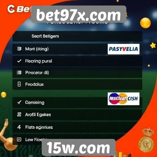 Métodos de pagamento disponíveis em bet97x.com